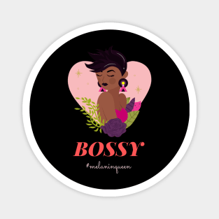 Bossy Melanin Queen Girl Empowerment Magnet